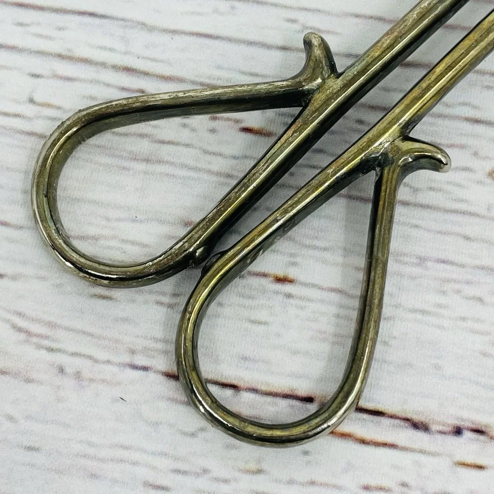 EP ZINC Silverplate Silver Plated Salad Serving Scissor‎ Tongs E.P. ITALY